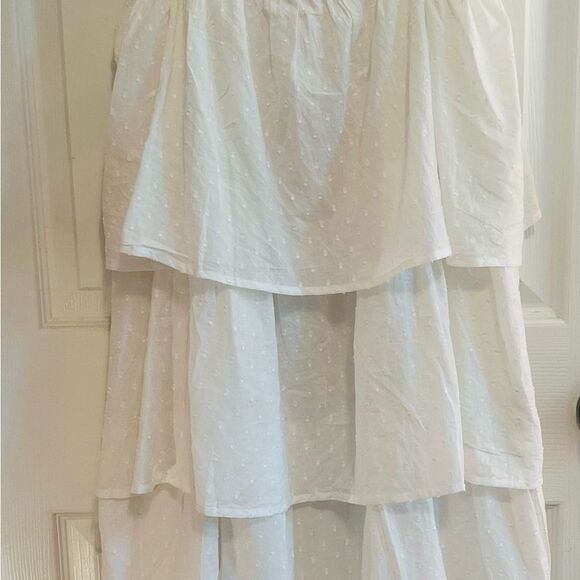 Victoria Dunn White Sleeveless Tiered Sundress NWT - Picture 5 of 10